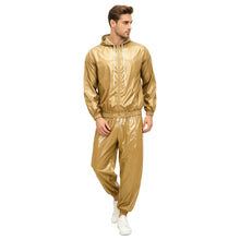 Load image into Gallery viewer, Mens Hooded Windbreaker Jogging Track Suit