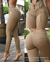 Cargar imagen en el visor de la galería, Soild Color Khaki Ankle Length Pants