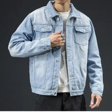 Lade das Bild in den Galerie-Viewer, Denim Men Casual Loose Jacket