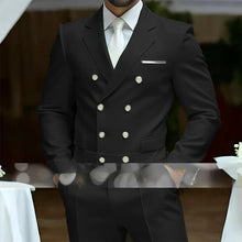 Load image into Gallery viewer, Men's Suit Short Double-Breasted Jacket Pants 2 pcs Fashion Clothes Daily Wear Wedding Prom Party Custom-Made Tuxedo