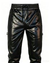 Load image into Gallery viewer, Men's PU Leather Casual Jogging Suit