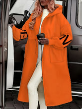 Charger l'image dans la galerie, Plus Size, Elegant Hooded fCasual Zippered Side Pockets Jacket