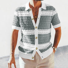 Load image into Gallery viewer, Men's Polo Short Sleeve Cardigan