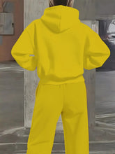 Lade das Bild in den Galerie-Viewer, Plus Size Casual Love Print Hoodie & Sweatpants Two-Piece Set