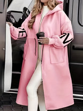 Charger l'image dans la galerie, Plus Size, Elegant Hooded fCasual Zippered Side Pockets Jacket