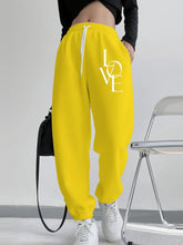 Lade das Bild in den Galerie-Viewer, Plus Size Casual Love Print Hoodie & Sweatpants Two-Piece Set