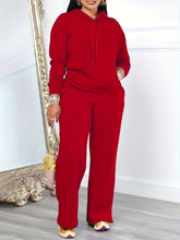 Lade das Bild in den Galerie-Viewer, Plus-Size Casual Lightweight Long-Sleeve T-Shirt And Long Pants Set,
