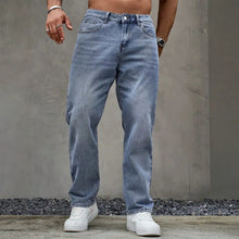 Load image into Gallery viewer, Washed Vintage Blue Denim Pants for Men,
