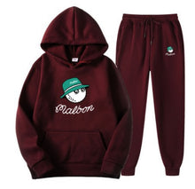 Load image into Gallery viewer, Men Golf Casual Sport Fleece Lined Hooded Sweatshirt Tracksuit Set
