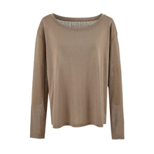 Load image into Gallery viewer, Smooth Semi-Transparent Lyocell, Lazy Two-Way Wear, One-Shoulder Slash Neck, Bare-Skin Feel, Long Sleeve
