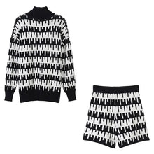 Load image into Gallery viewer, Winter Women's Knitted Suit Pant 2 Piece Sets Women Outfit Shorts Oversized Casual Sweaters Female Clothing Knitwear Tracksuit
