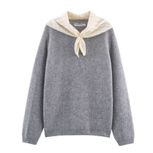 Load image into Gallery viewer, Splicing scarves knitwear women's clothing
