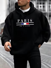 Load image into Gallery viewer, Casual Printed Long Sleeve Hoodie for Men, Loose Fit, Couple Sweatshirt
