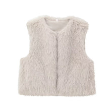 Load image into Gallery viewer, Artificial fur short vest for women's clothing
