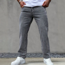 Load image into Gallery viewer, Casual Gray Washed Vintage Denim Pants for Men
