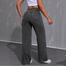 Load image into Gallery viewer, Washed Wide Leg Elastic High Waist Fashion Casual Jeans for Women
