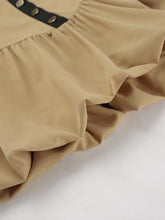 Load image into Gallery viewer, Women O Neck Long Sleeve Coat High Waist Spliced Button Skirt  Sets
