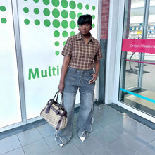 Cargar imagen en el visor de la galería, Raw Edge Multi-Pocket Washed Denim Jeans
