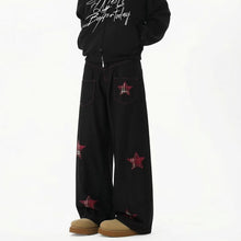 Load image into Gallery viewer, Star Applique Pocket Reversible Design Denim Pants
