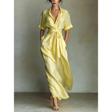 Load image into Gallery viewer, Solid Color Waist Slimming Dress
