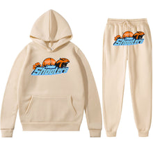 Load image into Gallery viewer, Men's Loose Graphic Print Long Sleeve Hooded Sweatshirt Two-Piece Set
