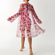 Load image into Gallery viewer, Bikini split three piece flat corner printed floral cover swimsuit
