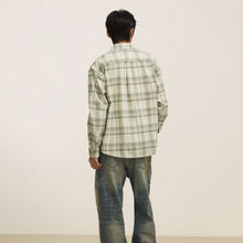 Load image into Gallery viewer, Men's Vintage Casual Plaid Long Sleeve Turn-down Collar Lyocell Shirt

