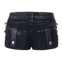 Load image into Gallery viewer, Strap zipper low waisted jeans for women
