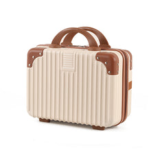 Load image into Gallery viewer, Vintage Luggage Mini Makeup Case 14-Inch Carry-On Bag
