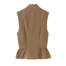 Load image into Gallery viewer, Standing collar short skirt style vest woman
