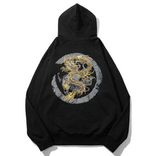 Load image into Gallery viewer, Heavy industry embroidered golden dragon sweatshirt men loose autumn pure cotton national trend jacket men
