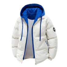 画像をギャラリービューアに読み込む, Men's Loose Casual Hooded Warm Fake Two-piece Cotton Jacket
