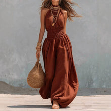 Load image into Gallery viewer, Sleeveless hanging neck lantern pants jumpsuit for women
