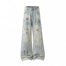 Load image into Gallery viewer, Lightweight Paint Splatter Ripped Jeans for Men
