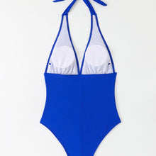 Charger l'image dans la galerie, V-Neck Solid Color One-Piece Swimsuit
