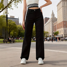 Load image into Gallery viewer, Jeans with Rhinestones Women High Waist Slimming Wide Leg Jeans  Jeans
