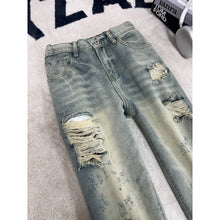 Load image into Gallery viewer, Ripped Denim Pants for Men,Vintage Loose Wide Leg Design Long Trousers
