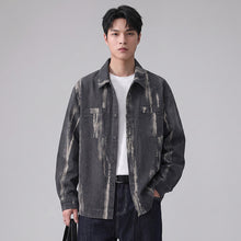 Load image into Gallery viewer, Men's Casual Tie-Dye Long Sleeve Collared Loose Irregular Shirt Jacket
