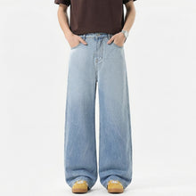 Load image into Gallery viewer, Loose Patchwork Lyocell Coolmax Denim Pants for Men
