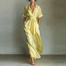 Load image into Gallery viewer, Solid Color Waist Slimming Dress
