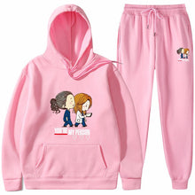 Load image into Gallery viewer, Casual Solid Color Long Sleeve Hooded Hoodie Set for Men and Women
