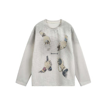 Load image into Gallery viewer, Long Sleeve Loose Fit Waffle Knit T-Shirt

