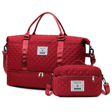 Load image into Gallery viewer, Checkered Dry-Wet Separation Sports Tote Bag
