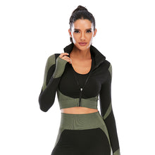 Load image into Gallery viewer, Two Piece Seamless Yoga Clothing Suit Women's Yoga Clothing Knitted Hip Lifting Stretch Running Sports Fitness Clothing
