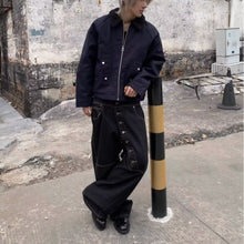 Load image into Gallery viewer, Curved Long Button-Down Design Jeans
