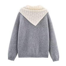 Load image into Gallery viewer, Splicing scarves knitwear women's clothing
