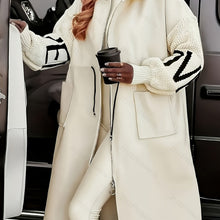 Charger l'image dans la galerie, Plus Size, Elegant Hooded fCasual Zippered Side Pockets Jacket
