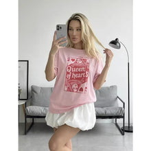 Load image into Gallery viewer, Loose Round Neck Short Sleeve T-Shirt Top
