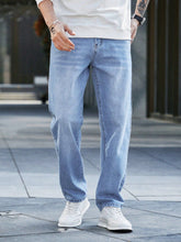 Load image into Gallery viewer, Men's Vintage Washed Denim Pants,
