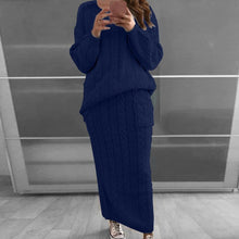 Load image into Gallery viewer, Women Winter Knitted Sweater Tops And Skirt Autumn Slim Crop Tops Women Sweater Skirts 2 Piece Sets
